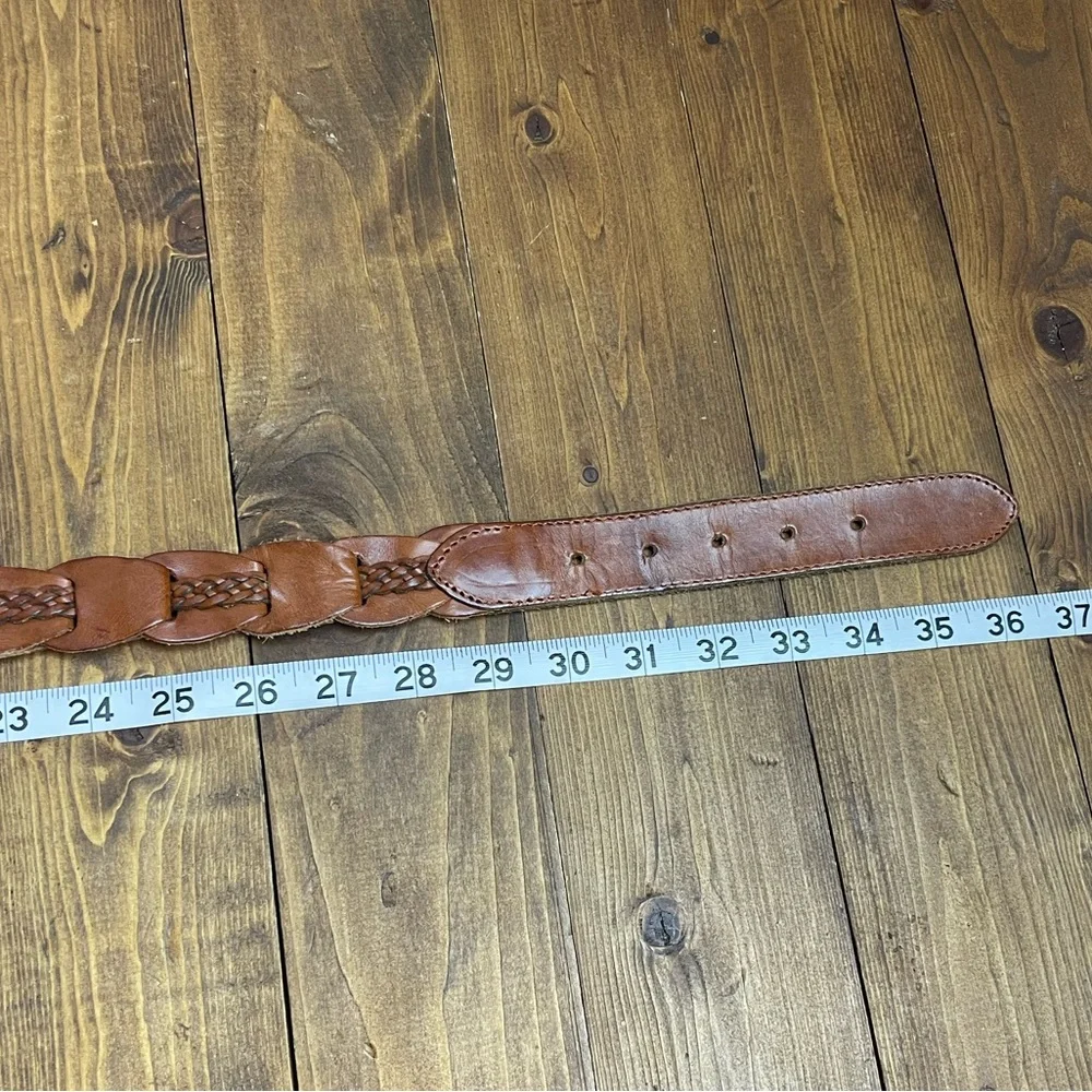 Geomo Fashions brown linked leather belt size large